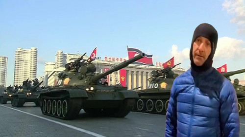 Military parade North Korea with wokjack
