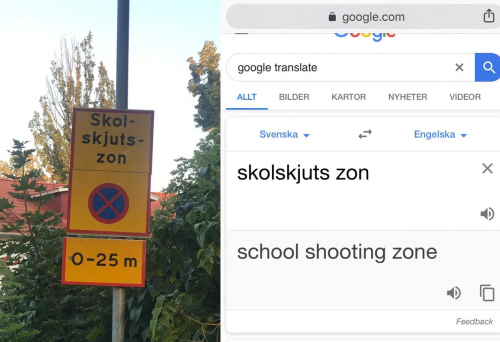 School shooting zone