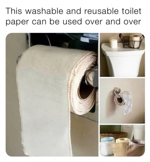 Washable toilet paper