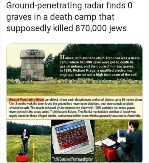 Ground penetrating radar find no evidence of a holocaust